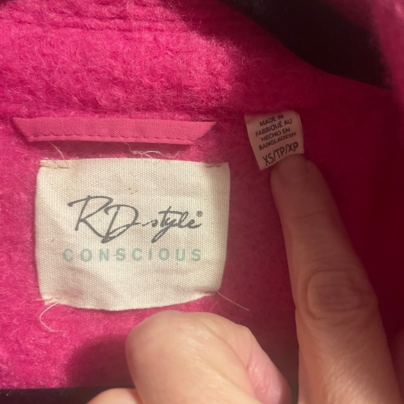 Anthropologie RDstyle brand boucle button down shacket sz xs - Picture 4 of 4